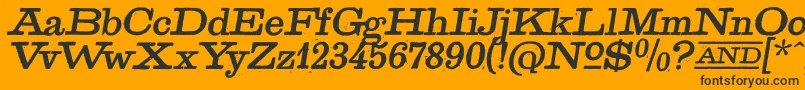 fuente GoldenAgeItalic – Fuentes Negras Sobre Fondo Naranja