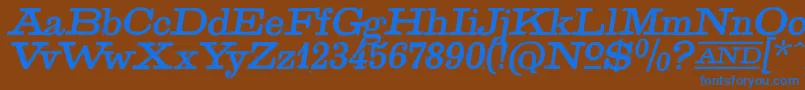 GoldenAgeItalic Font – Blue Fonts on Brown Background