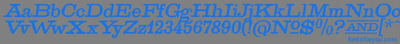 Шрифт GoldenAgeItalic – синие шрифты на сером фоне