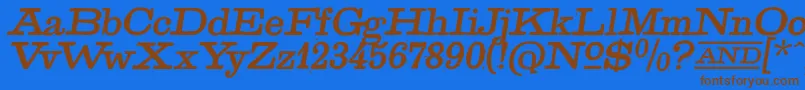 GoldenAgeItalic Font – Brown Fonts on Blue Background