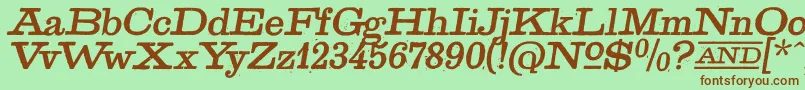 fuente GoldenAgeItalic – Fuentes Marrones Sobre Fondo Verde