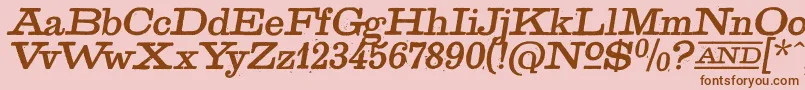 GoldenAgeItalic Font – Brown Fonts on Pink Background