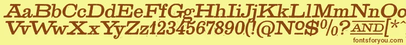 GoldenAgeItalic Font – Brown Fonts on Yellow Background