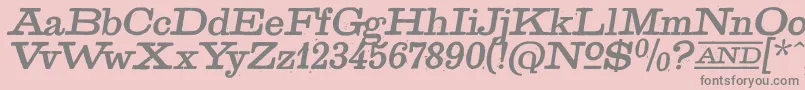 GoldenAgeItalic Font – Gray Fonts on Pink Background