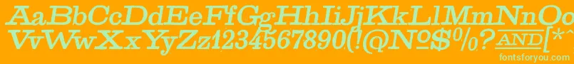 GoldenAgeItalic Font – Green Fonts on Orange Background