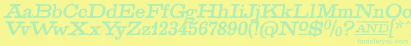 GoldenAgeItalic Font – Green Fonts on Yellow Background