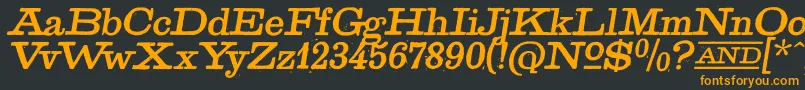 GoldenAgeItalic Font – Orange Fonts on Black Background