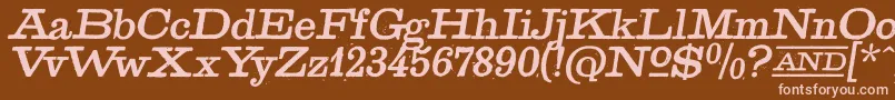 Шрифт GoldenAgeItalic – розовые шрифты на коричневом фоне