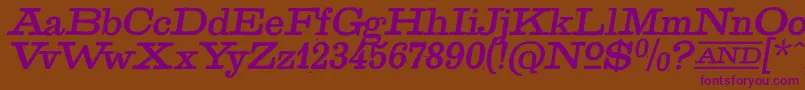 GoldenAgeItalic Font – Purple Fonts on Brown Background