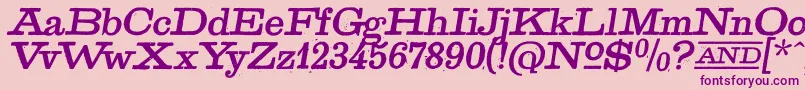 Fonte GoldenAgeItalic – fontes roxas em um fundo rosa