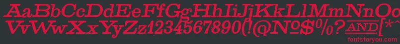 GoldenAgeItalic Font – Red Fonts on Black Background