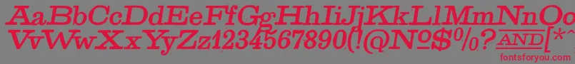 GoldenAgeItalic Font – Red Fonts on Gray Background