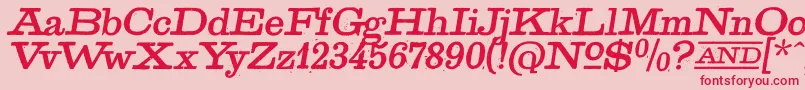 フォントGoldenAgeItalic – ピンクの背景に赤い文字