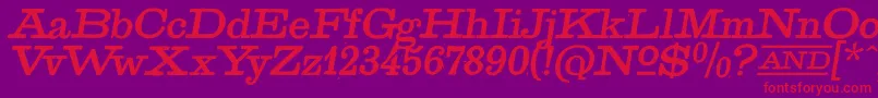 GoldenAgeItalic Font – Red Fonts on Purple Background