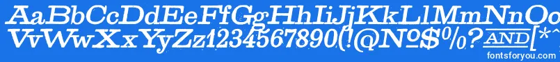 GoldenAgeItalic Font – White Fonts on Blue Background