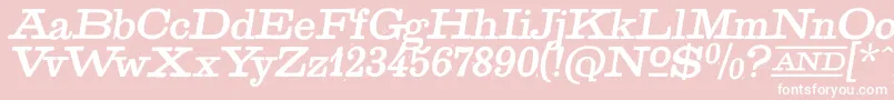 GoldenAgeItalic-Schriftart – Weiße Schriften auf rosa Hintergrund