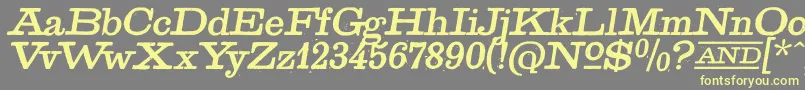 GoldenAgeItalic-fontti – keltaiset fontit harmaalla taustalla