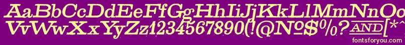 Шрифт GoldenAgeItalic – жёлтые шрифты на фиолетовом фоне