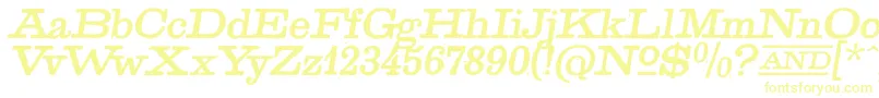 フォントGoldenAgeItalic – 白い背景に黄色の文字