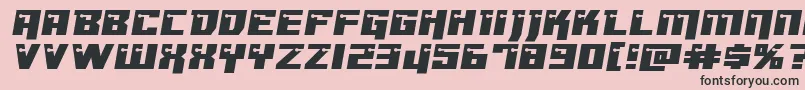 Dangerbotxtraexpand Font – Black Fonts on Pink Background