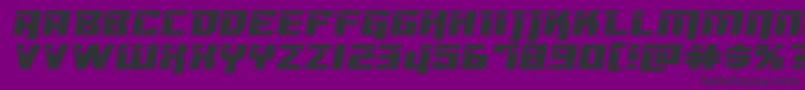 Dangerbotxtraexpand-fontti – mustat fontit violetilla taustalla