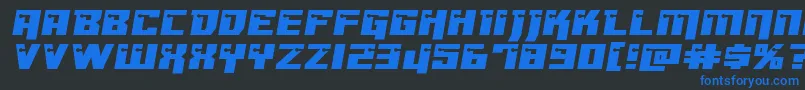 Dangerbotxtraexpand Font – Blue Fonts on Black Background