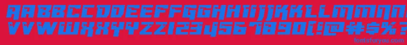 Шрифт Dangerbotxtraexpand – синие шрифты на красном фоне