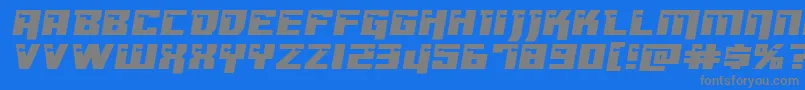 Dangerbotxtraexpand Font – Gray Fonts on Blue Background