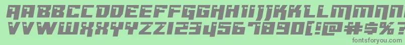 Dangerbotxtraexpand Font – Gray Fonts on Green Background