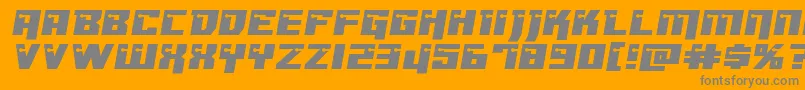 Dangerbotxtraexpand Font – Gray Fonts on Orange Background