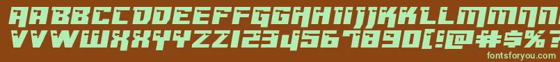 Dangerbotxtraexpand Font – Green Fonts on Brown Background