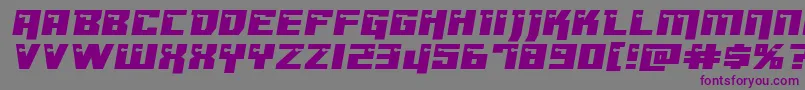 Dangerbotxtraexpand Font – Purple Fonts on Gray Background