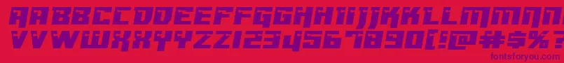 Dangerbotxtraexpand Font – Purple Fonts on Red Background