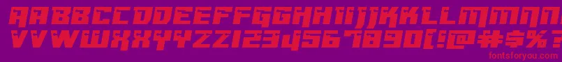 Dangerbotxtraexpand Font – Red Fonts on Purple Background