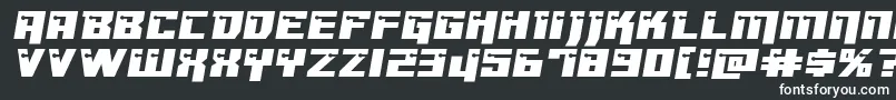 Шрифт Dangerbotxtraexpand – белые шрифты на чёрном фоне