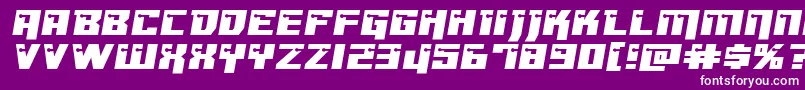 Dangerbotxtraexpand Font – White Fonts on Purple Background