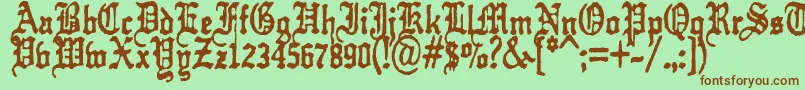 KrautTypeAFuck Font – Brown Fonts on Green Background