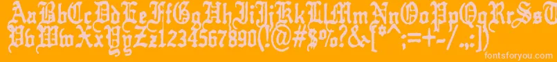 KrautTypeAFuck Font – Pink Fonts on Orange Background