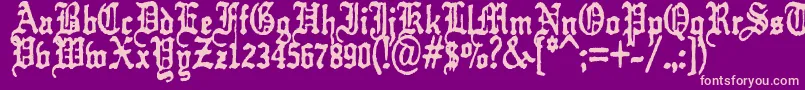 KrautTypeAFuck Font – Pink Fonts on Purple Background