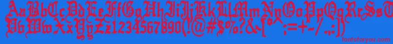 KrautTypeAFuck Font – Red Fonts on Blue Background