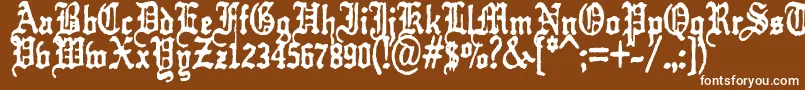 KrautTypeAFuck Font – White Fonts on Brown Background