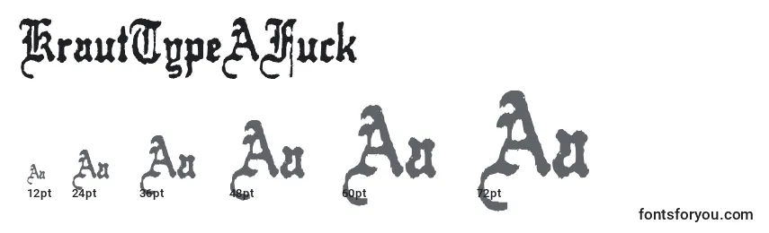 KrautTypeAFuck Font Sizes