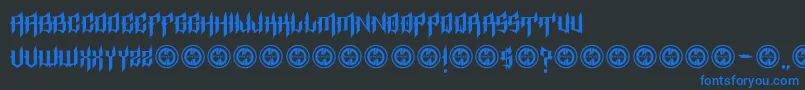 EpitaphRegular Font – Blue Fonts on Black Background