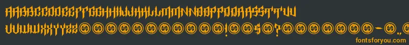 EpitaphRegular Font – Orange Fonts on Black Background