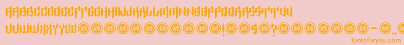 EpitaphRegular Font – Orange Fonts on Pink Background