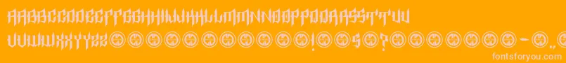 EpitaphRegular Font – Pink Fonts on Orange Background