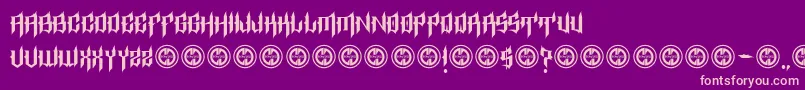 EpitaphRegular Font – Pink Fonts on Purple Background