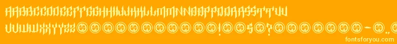 EpitaphRegular Font – Yellow Fonts on Orange Background