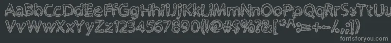 Supercreep Font – Gray Fonts on Black Background