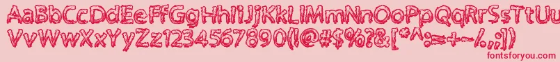 Supercreep Font – Red Fonts on Pink Background